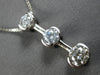 1.20CT DIAMOND 14K WHITE GOLD 3 STONE PAST PRESENT FUTURE FLOATING PENDANT 27833