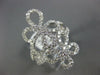 ESTATE LARGE 1.20CT DIAMOND 18KT WHITE GOLD 3D CLASSIC FLOWER BUTTERFLY FUN RING