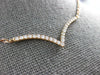 ESTATE .39CT DIAMOND 18KT ROSE GOLD 3D CLASSIC V SHAPE FUN NECKLACE