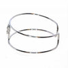 LARGE .74CT DIAMOND 18KT WHITE GOLD ROUND & BAGUETTE SQUARE CUFF BANGLE BRACELET