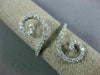 ESTATE LARGE .23CT DIAMOND 14KT WHITE GOLD 3D DOUBLE SWIRL FRIENDSHIP FUN RING