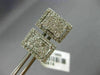 LARGE 1.01CT PRINCESS DIAMOND 18K WHITE GOLD RECTANGULAR INVISIBLE STUD EARRINGS