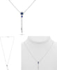 .26CT DIAMOND & AAA SAPPHIRE 14K WHITE GOLD 3D FLOWER DOUBLE LARIAT FUN NECKLACE