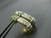 ESTATE .85CT DIAMOND 14K W &Y GOLD PRINCESS UMBRELLA HANGING EARRINGS 22mm #5415