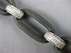ESTATE LARGE & LONG 1.50CT DIAMOND 14KT WHITE GOLD OVAL LINK FUN TENNIS BRACELET