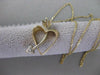 ESTATE DIAMOND 14K 2 TONE GOLD SHOOTING HEART ARROW PENDANT + CHAIN #23MMx15MM