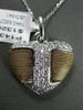 ESTATE LARGE .62CT DIAMOND 14K WHITE & YELLOW GOLD MULTI ROPE HEART LOVE PENDANT
