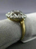 ANTIQUE WIDE .45CT DIAMOND 14K 2TONE GOLD SOLITAIRE MULTI HEART SQUARE RING 2568
