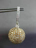 ANTIQUE 5.16CT DIAMOND 18KT TWO TONE GOLD FILIGREE DOUBLE SIDED HANGING EARRINGS