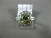 ANTIQUE 1.25CT WHITE & CHOCOLATE FANCY DIAMOND PLATINUM 3 STONE ENGAGEMENT RING