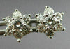 ESTATE .94CT DIAMOND 14KT WHITE GOLD CLASSIC STAR FLOWER CLUSTER EARRINGS #21017