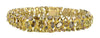 LARGE 31.12CT MULTI COLOR ORANGE DIAMOND 18KT YELLOW GOLD CUFF TENNIS BRACELET