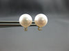 ESTATE .10CT DIAMOND & AAA SOUTH SEA PEARL 14K YELLOW GOLD CLASSIC STUD EARRINGS