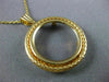 ESTATE 14KT YELLOW GOLD 3D CLASSIC ROPE ROUND COIN FRAME PENDANT #MILANO028