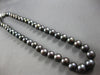 LARGE & LONG AAA TAHITIAN PEARL 14KT WHITE GOLD 3D CLASSIC LOVE NECKLACE #27954