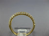ESTATE .48CT DIAMOND 18KT YELLOW GOLD 3 ROW PAVE SEMI ETERNITY ANNIVERSARY RING
