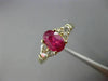ESTATE 1.39CT DIAMOND & AAA RUBY 14K YELLOW GOLD CLASSIC ENGAGEMENT RING #2450