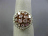 ESTATE WIDE 1.74CT WHITE & PINK DIAMOND 18KT WHITE & ROSE GOLD ANNIVERSARY RING