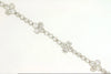 ESTATE 2.15CT DIAMOND 14KT WHITE GOLD 3D FLOWER BY THE YARD TENNIS BRACELET