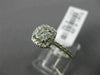 ESTATE .81CT DIAMOND 14K WHITE GOLD 3D SQUARE HALO SEMI ETERNITY ENGAGEMENT RING
