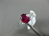 1.28CT DIAMOND & AAA RUBY 14KT WHITE GOLD 3D CLASSIC OVAL ENGAGEMENT RING #1998