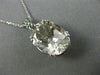 ESTATE LARGE 8.57CT DIAMOND & AAA BLACK NEEDLE QUARTZ 14KT WHITE GOLD 3D PENDANT