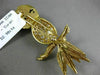 ESTATE EXTRA LARGE 2.90CT DIAMOND & AAA CORAL 18KT YELLOW GOLD PARROT BROOCH PIN