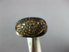 LARGE 1.68CT BLACK CHOCOLATE FANCY DIAMOND 18K 2 TONE GOLD CIRCULAR CLUSTER RING