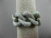 ESTATE WIDE 3.0CT DIAMOND 14KT WHITE GOLD 3D HANDCRAFTED FLEXIBLE LOVE KNOT RING