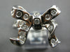 ESTATE LARGE .55CT DIAMOND 14KT WHITE GOLD 3D CLASSIC ETOILE BOW FUN RING