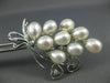 LARGE DIAMOND & AAA PEARL 14KT WHITE GOLD BOKAY FLOWER HEART BROOCH PIN #26611