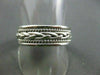 ESTATE WIDE 14KT WHITE GOLD FILIGREE ROPE DESIGN MENS WEDDING RING UNIQUE! #2439
