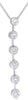 .54CT DIAMOND 14KT WHITE GOLD 3D ROUND BEZEL BY THE YARD 6 STONE LARIAT NECKLACE