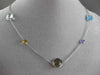ANTIQUE EXTRA LONG 45.0CT EXTRA FACET MULTI SHAPE & GEM 14KT WHITE GOLD NECKLACE
