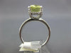 ESTATE 4.0CT DIAMOND & AAA LEMON QUARTZ 14K WHITE GOLD 3D OVAL & ROUND FUN RING