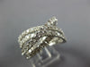 ESTATE LARGE 1.96CT DIAMOND 18KT WHITE GOLD MULTI ROW CRISS CROSS INFINITY RING