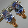 ESTATE 2.56CT DIAMOND & AAA TANZANITE 14KT WHITE GOLD 3D HANGING EARRINGS #20007