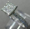 LARGE .75CT DIAMOND 14KT WHITE GOLD SQUARE INVISIBLE DOUBLE ROW ENGAGEMENT RING