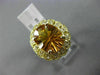 ESTATE LARGE 4.17CT DIAMOND & AAA CITRINE 14KT YELLOW GOLD 3D OVAL COCKTAIL RING