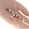LARGE AAA BLUE TOPAZ & SOUTH SEA PEARL 18KT YELLOW GOLD & 925 SILVER 3D PENDANT