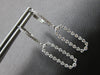 ESTATE .83CT DIAMOND 14K WHITE GOLD CLASSIC OPEN OVAL LEVERBACK HANGING EARRINGS