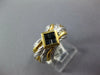 .55CT AAA SAPPHIRE 18KT YELLOW GOLD 3D PRINCESS INVISIBLE SQUARE BEZEL FUN RING