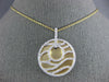 ESTATE 1.60CT DIAMOND 18KT WHITE & YELLOW GOLD CIRCULAR MULTI WAVE FUN NECKLACE