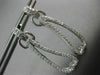 ESTATE .70CT DIAMOND 14KT WHITE GOLD 3D ELONGATED OPEN HEART HANGING EARRINGS
