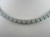 ANTIQUE 12.0CT WIDE 14KT WHITE ALL THE WAY AROUNG DIAMOND TENNIS NECKLACE