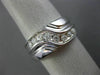 ESTATE WIDE .50CT DIAMOND 14KT WHITE GOLD 3D EIGHT STONE WAVE INFINITY MENS RING
