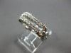 ESTATE .45CT DIAMOND 14KT WHITE GOLD 3D 2 ROW LOVE KNOT ANNIVERSARY RING #28021