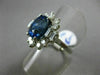 ANTIQUE 5.56CT DIAMOND & AAA OVAL SAPPHIRE 14KT WHITE GOLD 3D ENGAGEMENT RING