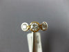 ESTATE .75CT DIAMOND 14KT 2 TONE GOLD ROUND 3 STONE SEMI BEZEL ENGAGEMENT RING
