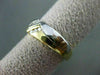 ESTATE .25CT DIAMOND 14KT TWO TONE GOLD DOUBLE SIDED GYPSY MENS RING #10288